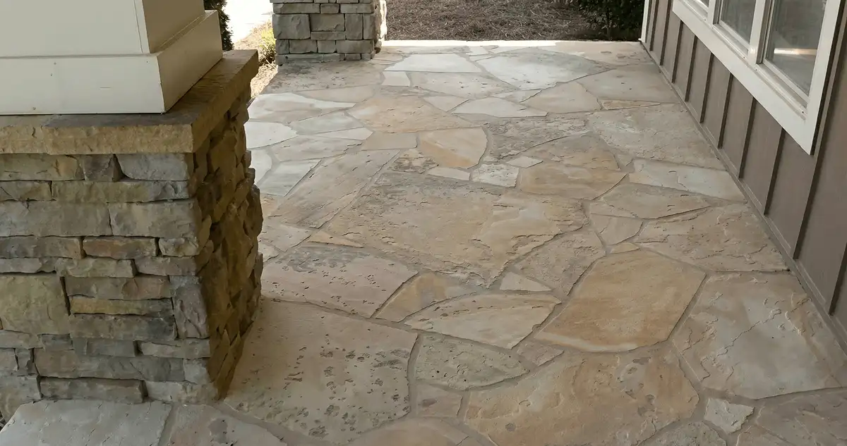 House entrance with professionally installed stone flooring in Bradenton FL